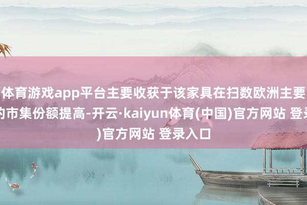 体育游戏app平台主要收获于该家具在扫数欧洲主要市集的市集份额提高-开云·kaiyun体育(中国)官方网站 登录入口