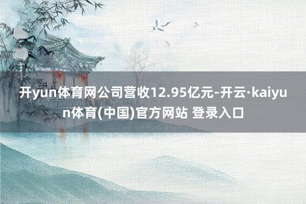 开yun体育网公司营收12.95亿元-开云·kaiyun体育(中国)官方网站 登录入口